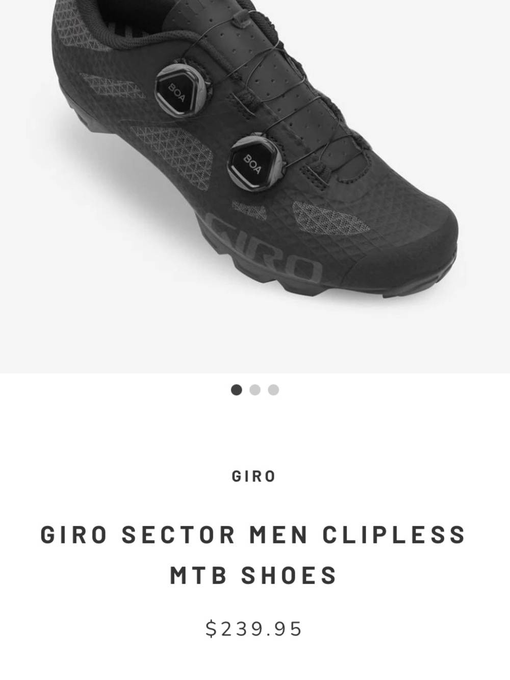 Giro Men's Clipless MTB Shoes - Black